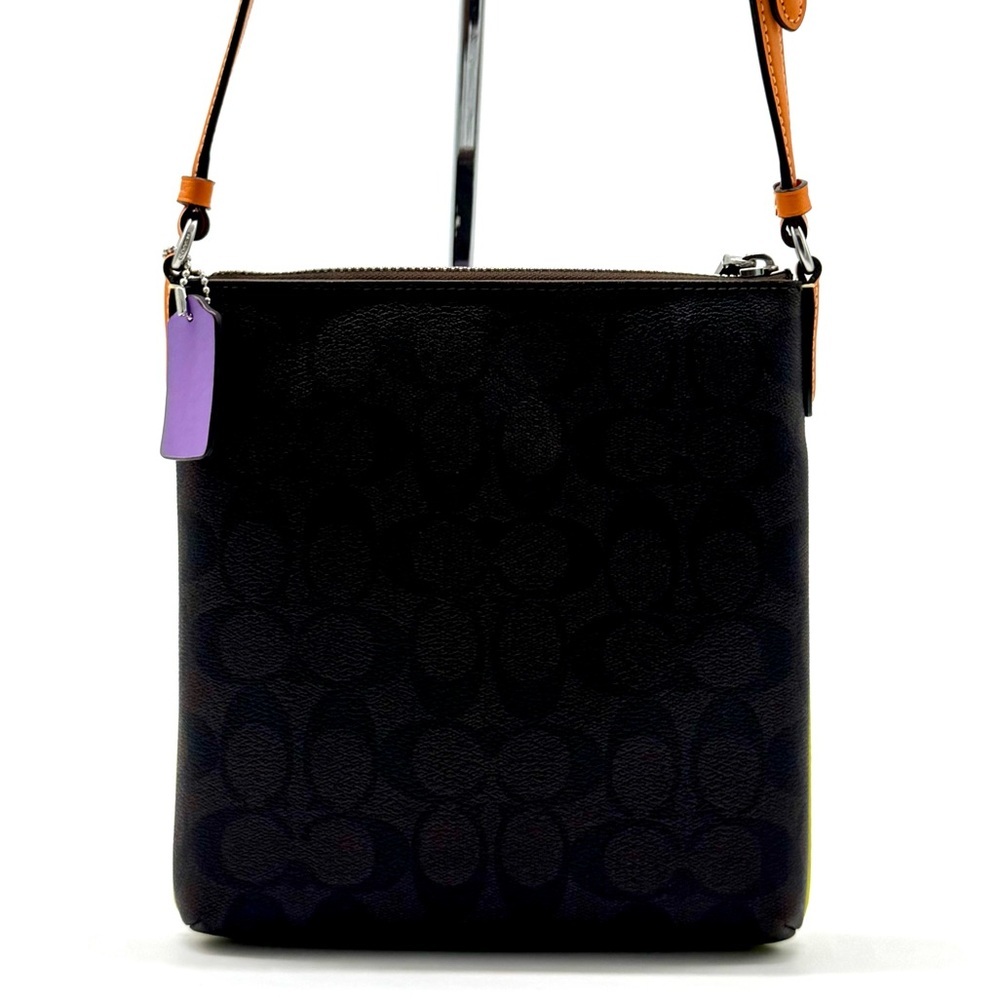 Coach Mini Rowan File Bag - SV/Brown/Iris Multi - Picture 6 of 11
